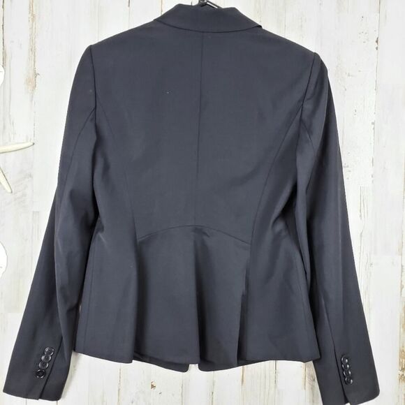 Ann Taylor Button Front Blazer Jacket Black Size 2 - Picture 9 of 9
